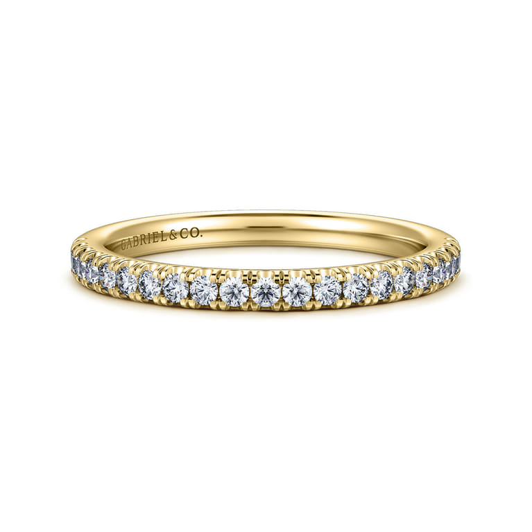 14K Yellow Gold Diamond Matching Wedding Band - 0.25 ct - Shot 1