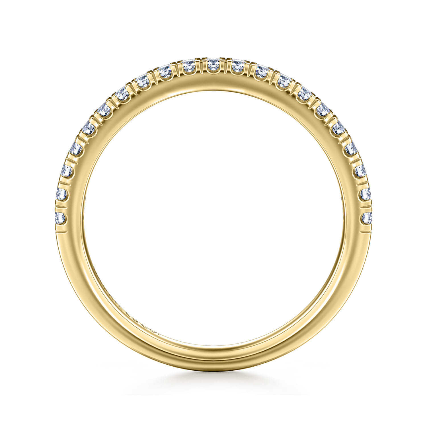 14K Yellow Gold Diamond Matching Wedding Band - 0.25 ct - Shot 2