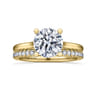 14K Yellow Gold Diamond Matching Wedding Band - 0.25 ct