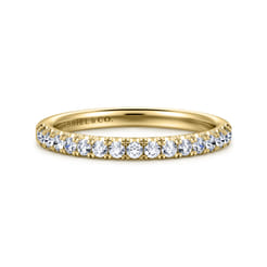 14K Yellow Gold Diamond Matching Wedding Band