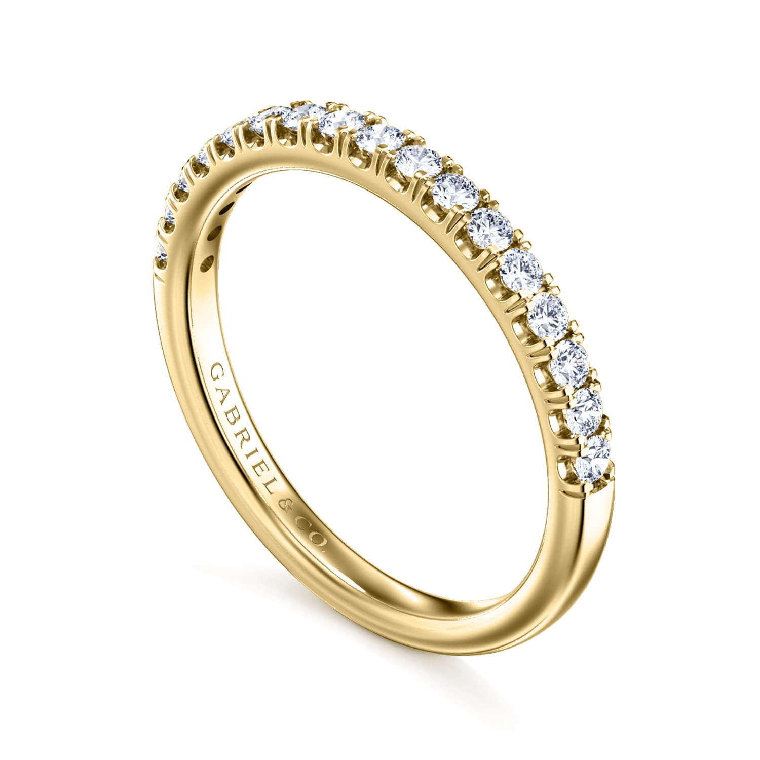 14K Yellow Gold Diamond Matching Wedding Band - 0.3 ct - Shot 3