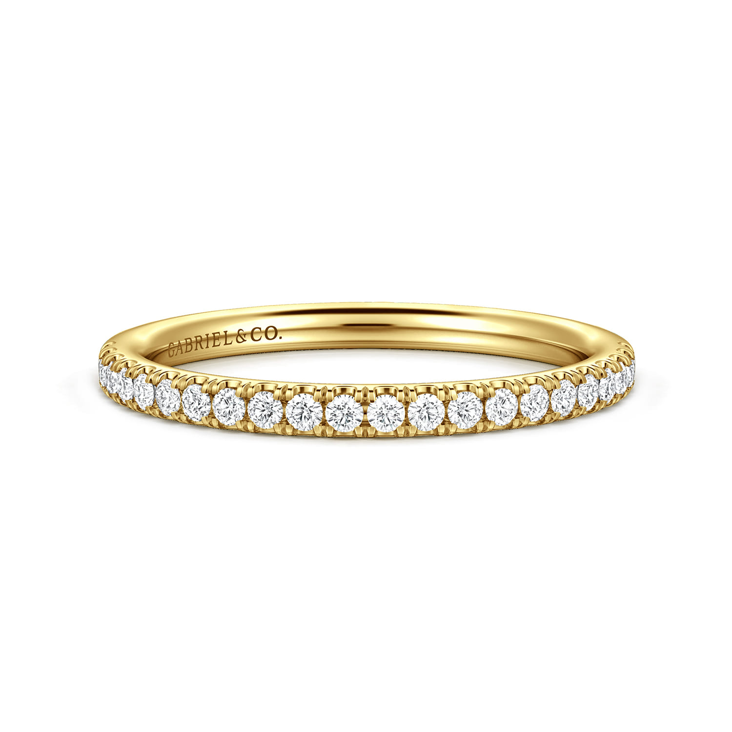 14K Yellow Gold Diamond Matching Wedding Band - 0.22 ct - Shot 1
