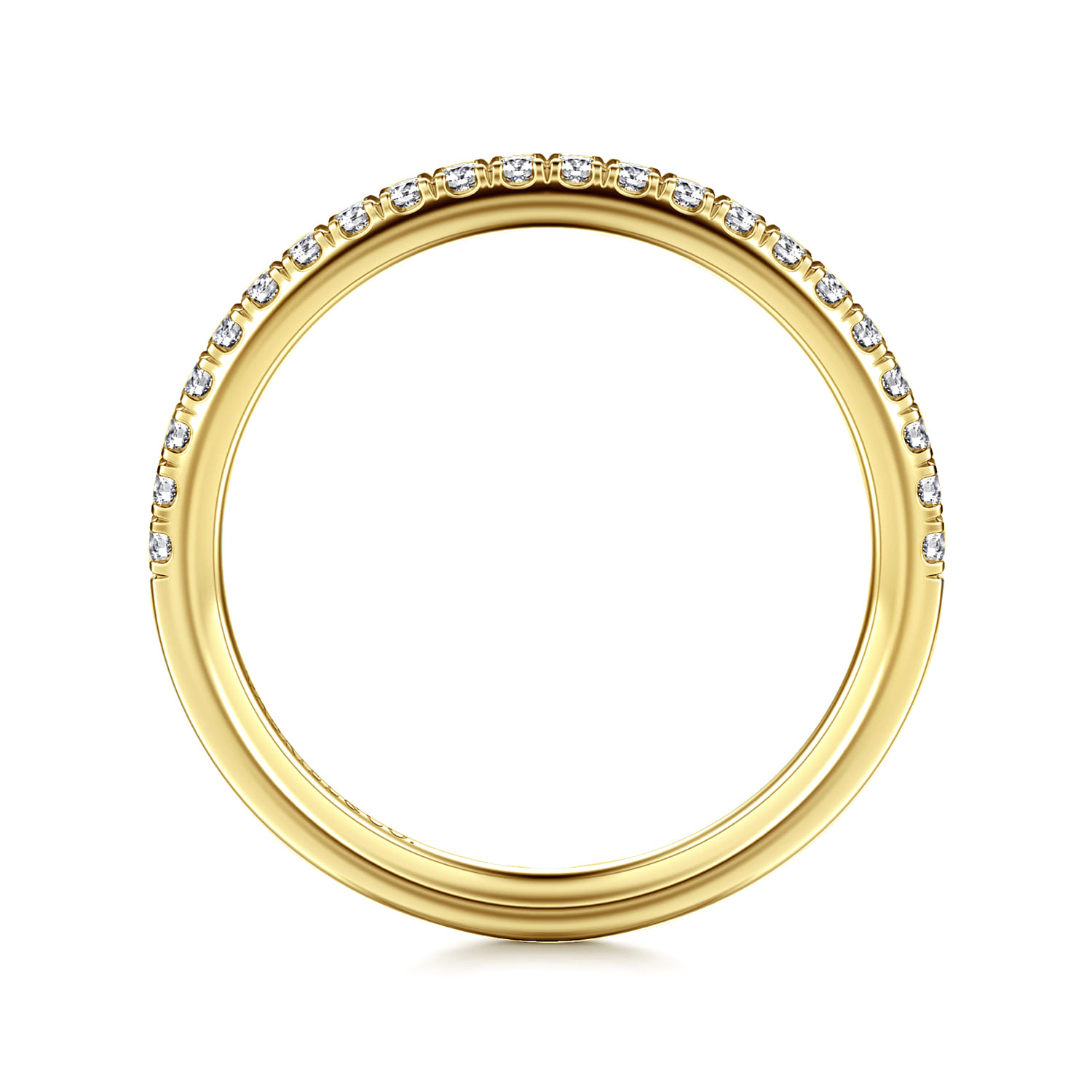 14K Yellow Gold Diamond Matching Wedding Band - 0.22 ct - Shot 2