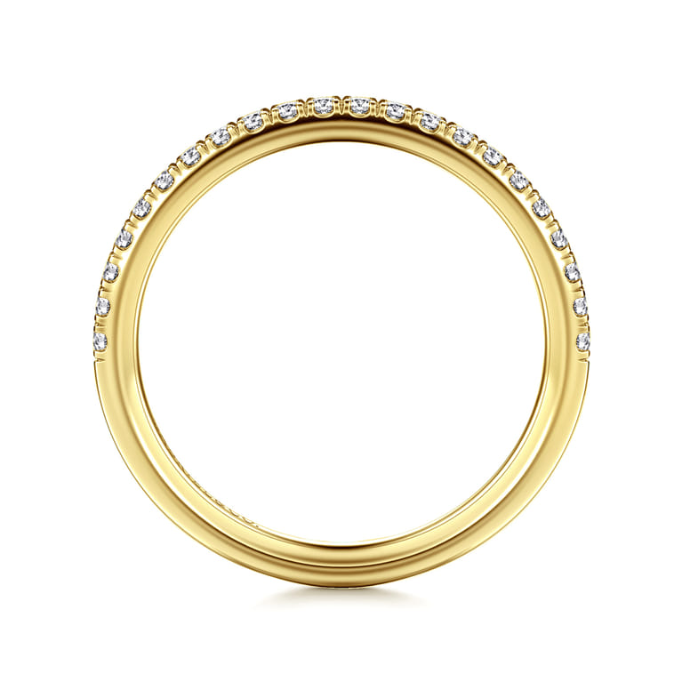 14K Yellow Gold Diamond Matching Wedding Band - 0.22 ct - Shot 2
