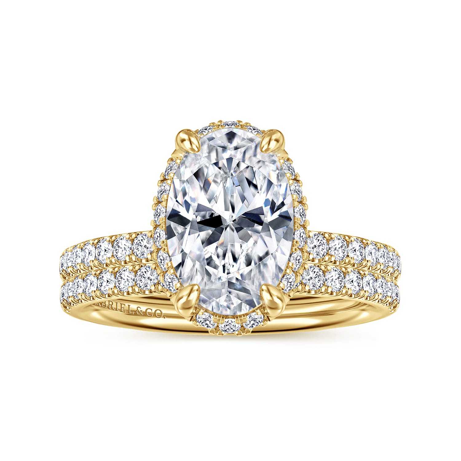 14K Yellow Gold Diamond Matching Wedding Band - 0.22 ct - Shot 4