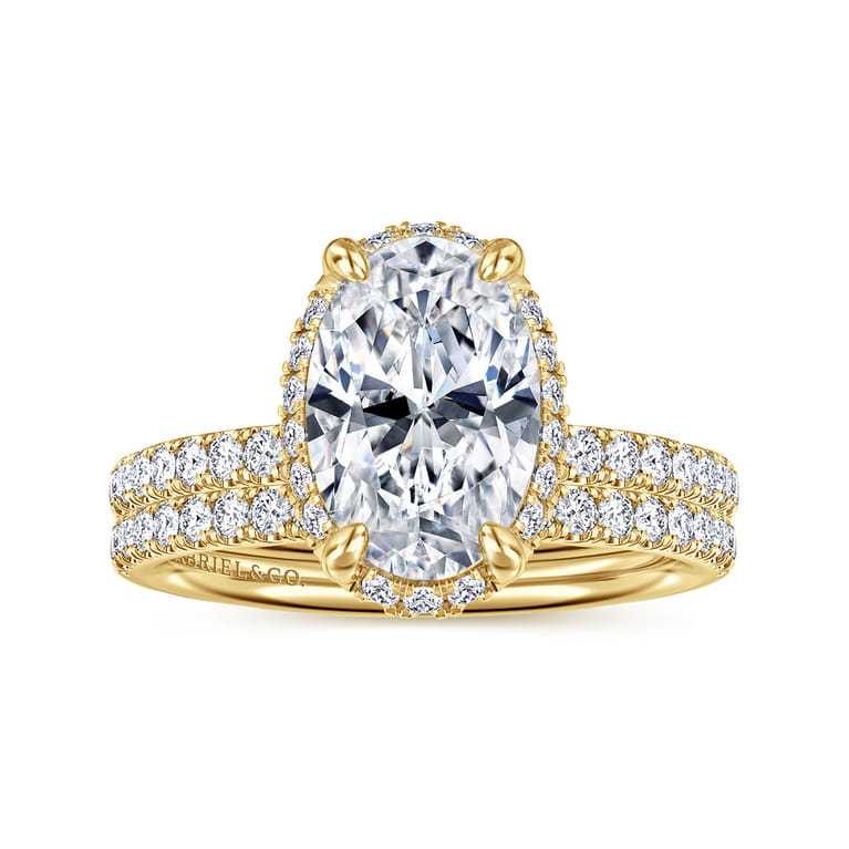 14K Yellow Gold Diamond Matching Wedding Band - 0.22 ct - Shot 4