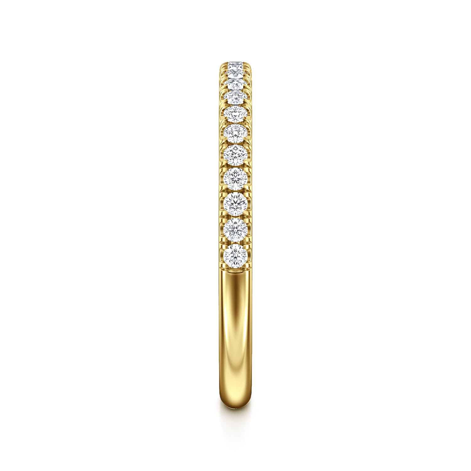 14K Yellow Gold Diamond Matching Wedding Band - 0.22 ct - Shot 5