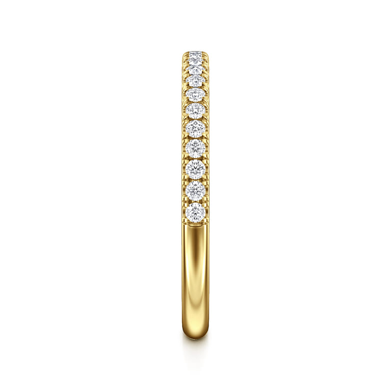 14K Yellow Gold Diamond Matching Wedding Band - 0.22 ct - Shot 5