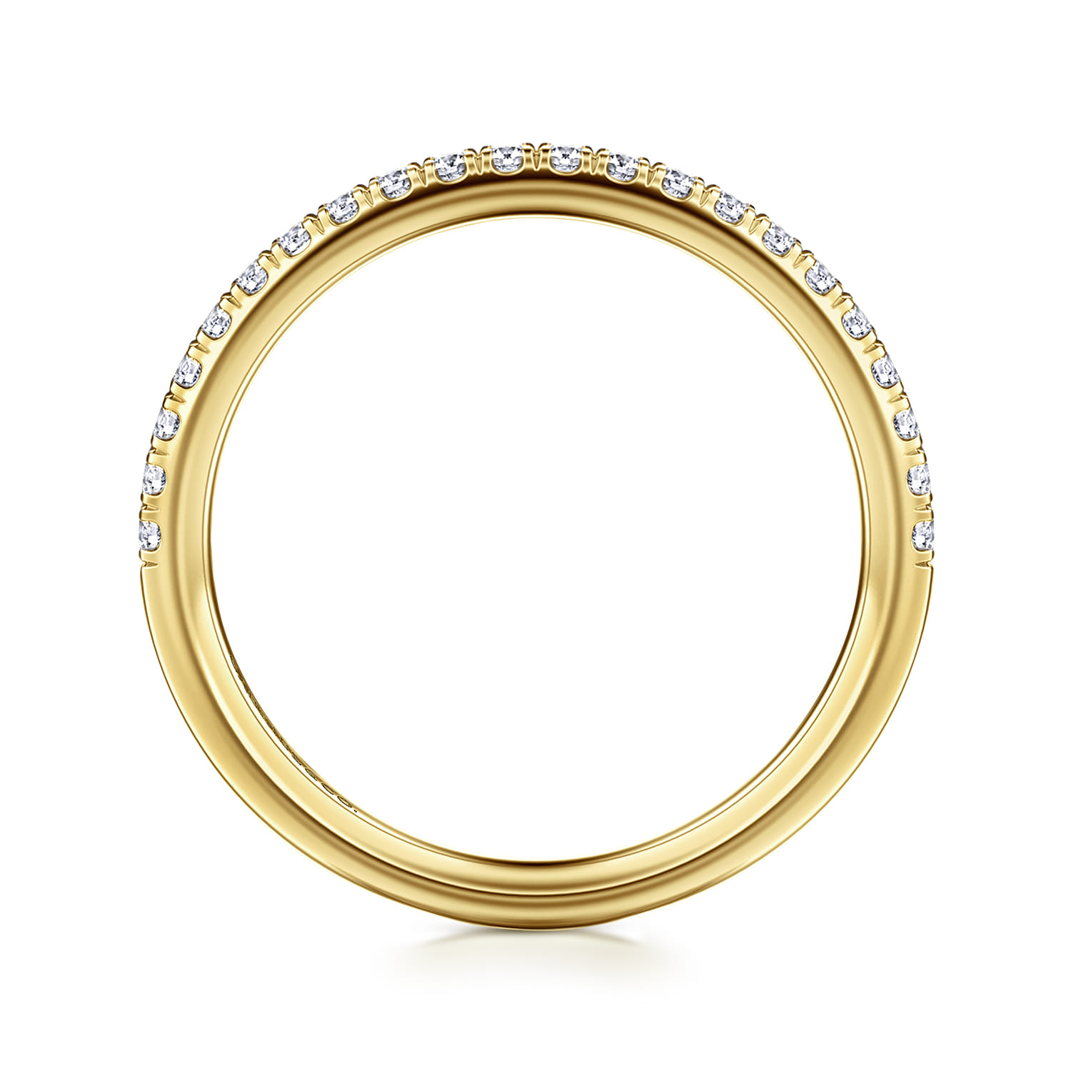 14K Yellow Gold Diamond Matching Wedding Band - 0.22 ct - Shot 2