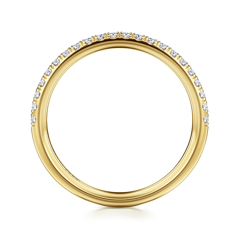 14K Yellow Gold Diamond Matching Wedding Band - 0.22 ct - Shot 2