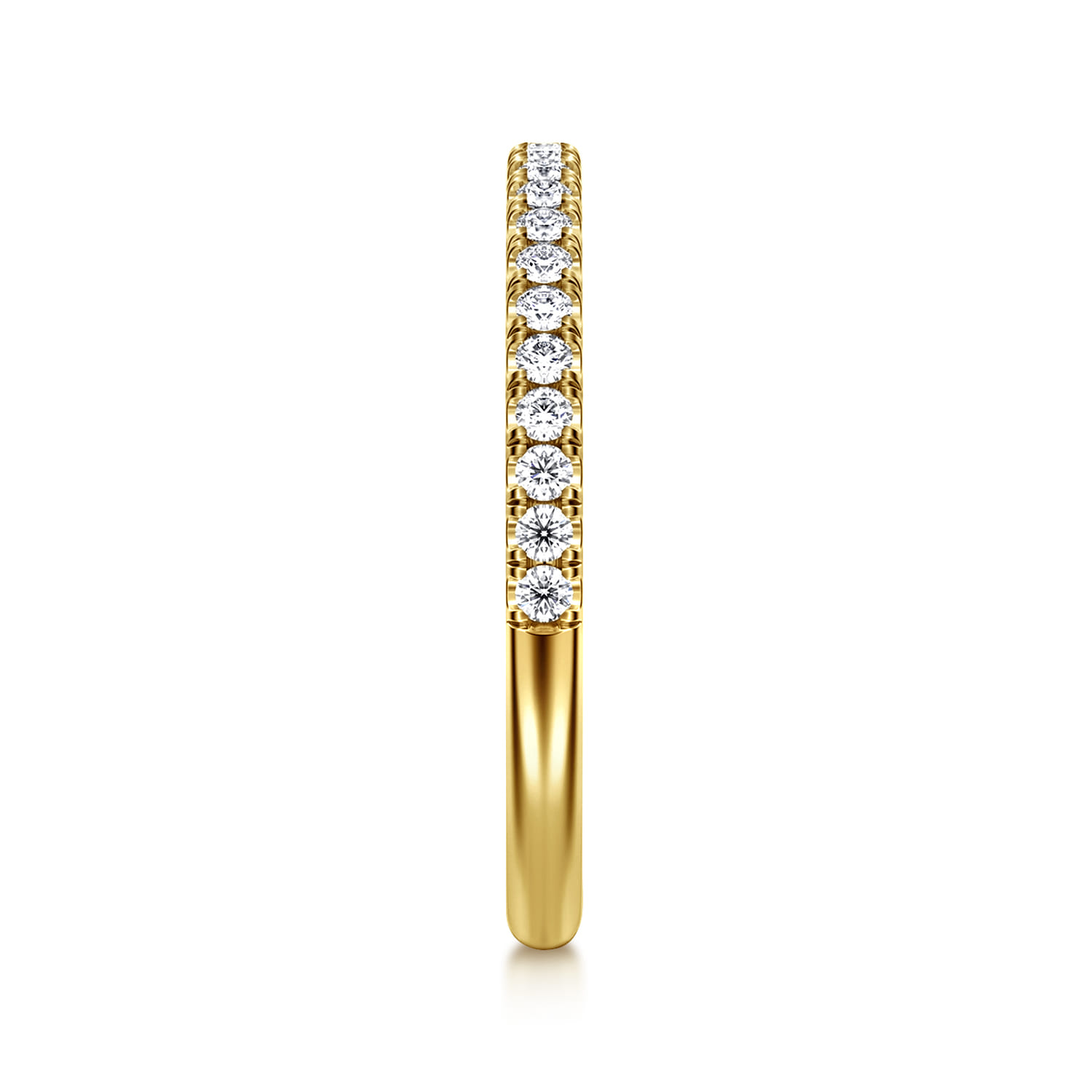 14K Yellow Gold Diamond Matching Wedding Band - 0.22 ct - Shot 4