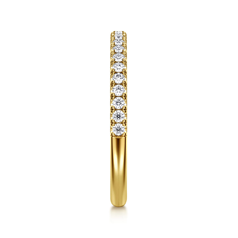 14K Yellow Gold Diamond Matching Wedding Band - 0.22 ct - Shot 4