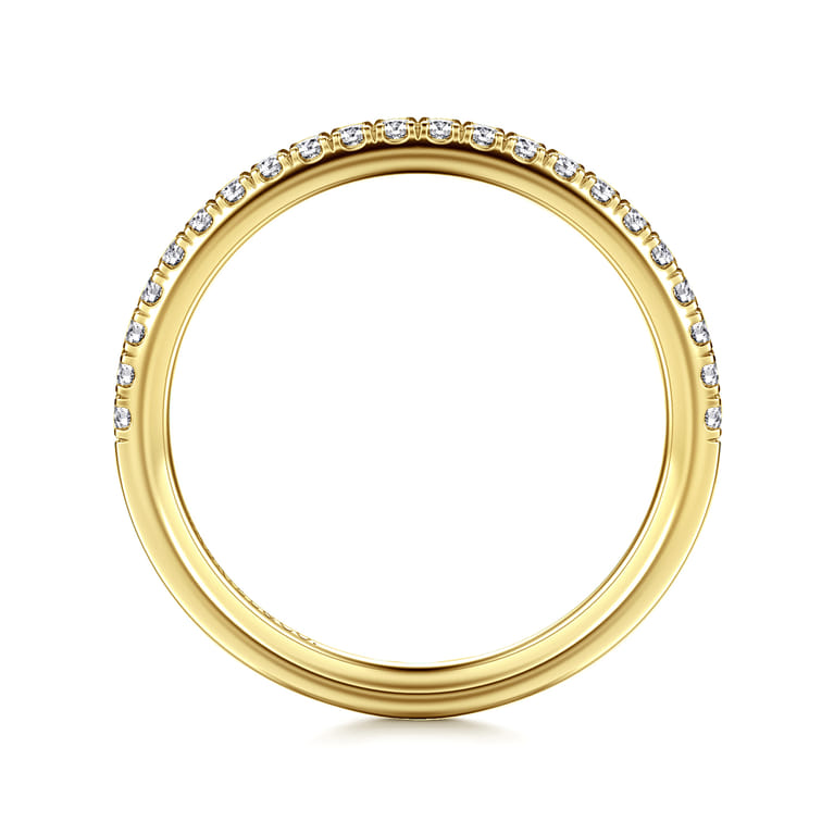 14K Yellow Gold Diamond Matching Wedding Band - 0.22 ct - Shot 2
