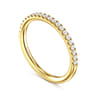 14K Yellow Gold Diamond Matching Wedding Band - 0.22 ct