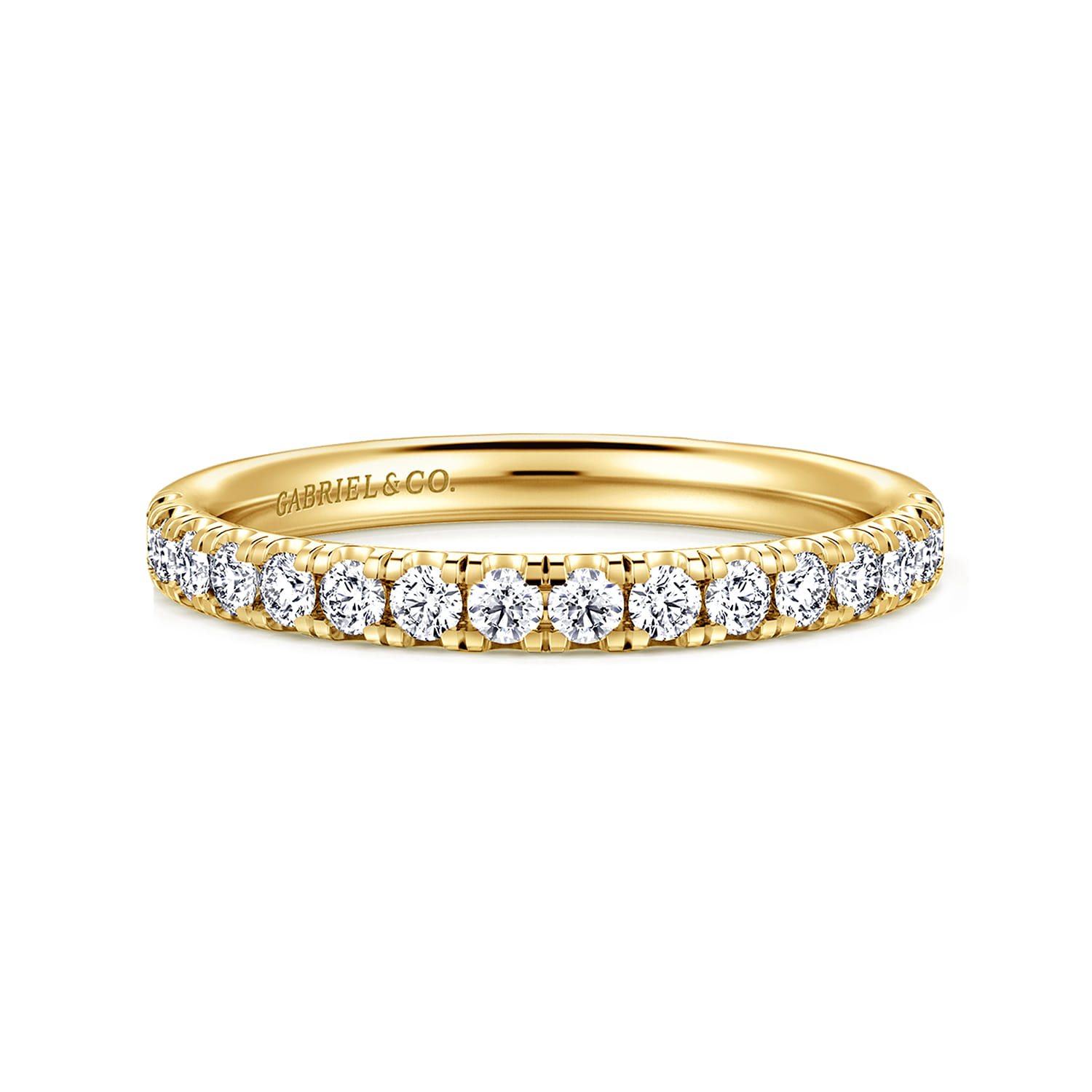 14K Yellow Gold Diamond Matching Wedding Band - 0.4 ct - Shot 1
