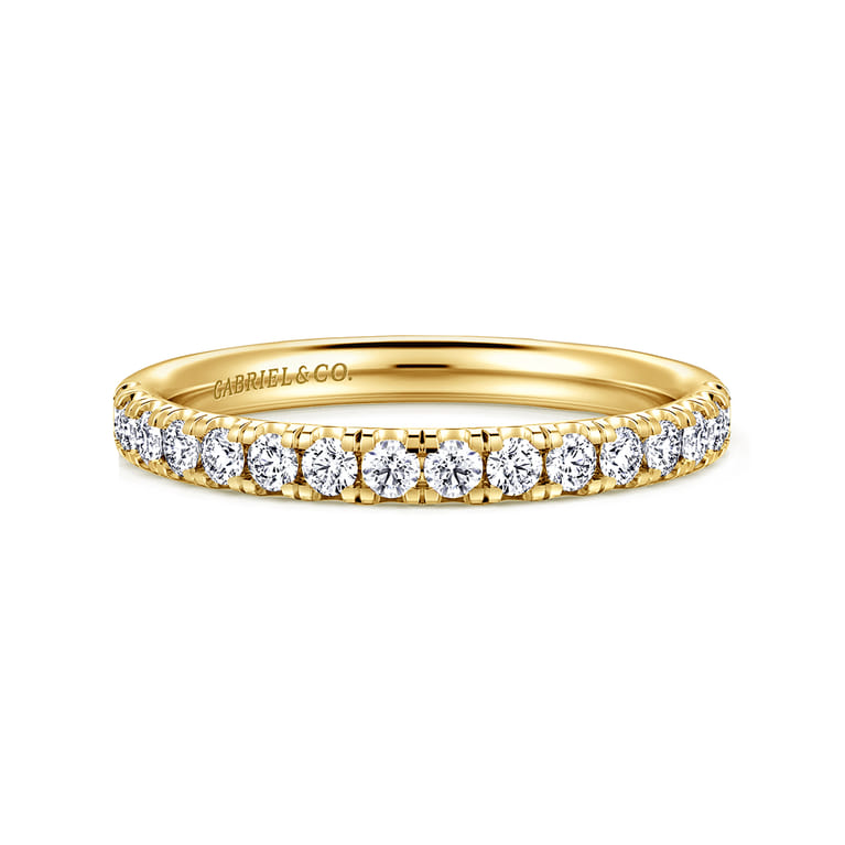 14K Yellow Gold Diamond Matching Wedding Band - 0.4 ct - Shot 1