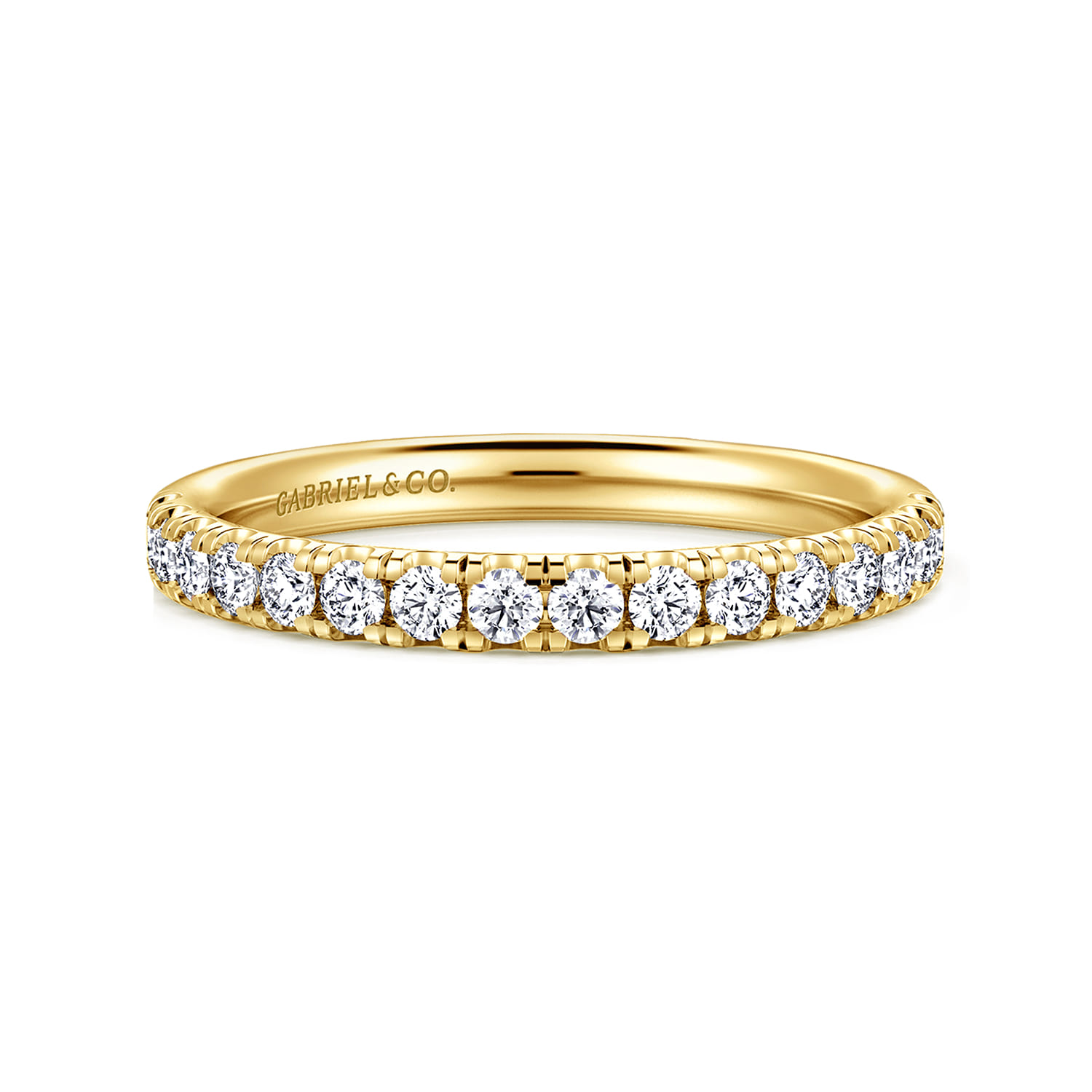 14K Yellow Gold Diamond Matching Wedding Band - 0.4 ct - Shot 1