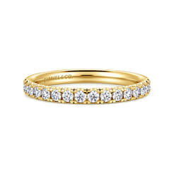 14K Yellow Gold Diamond Matching Wedding Band