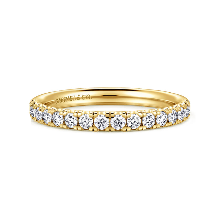 14K Yellow Gold Diamond Matching Wedding Band - 0.4 ct - Shot 1