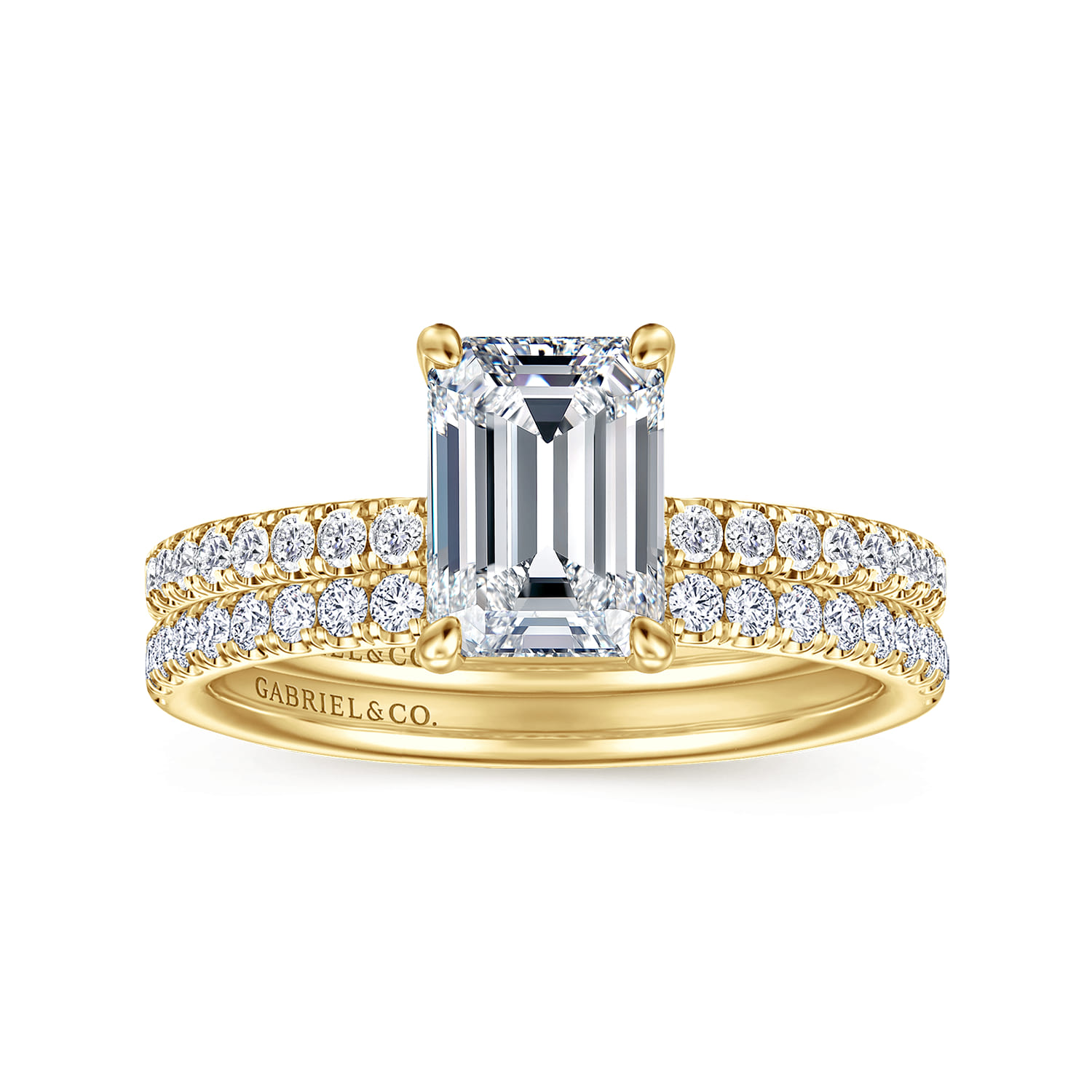 14K Yellow Gold Diamond Matching Wedding Band - 0.22 ct - Shot 1