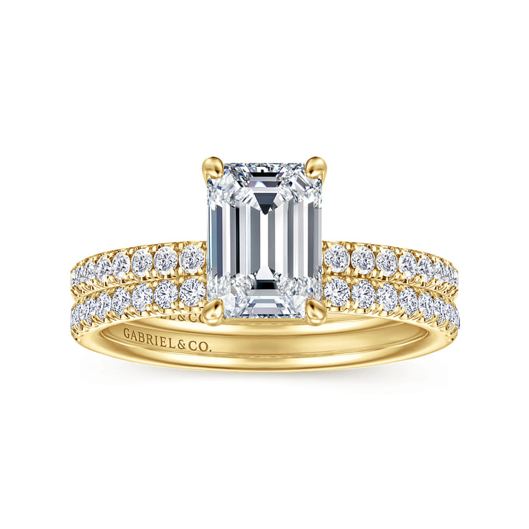 14K Yellow Gold Diamond Matching Wedding Band - 0.22 ct - Shot 1
