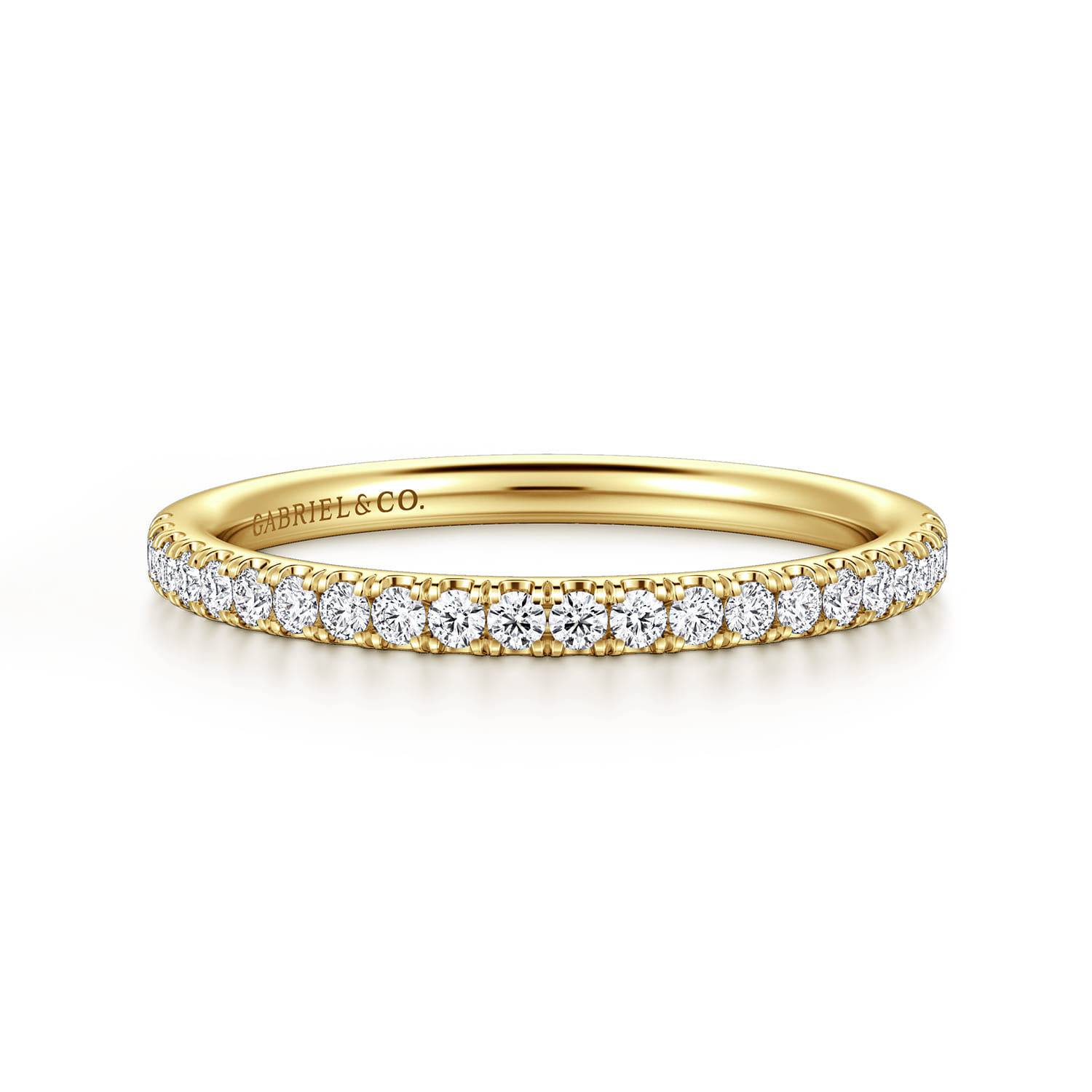 14K Yellow Gold Diamond Matching Wedding Band - 0.22 ct - Shot 1