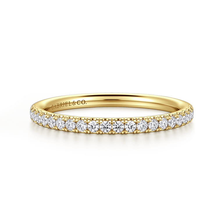 14K Yellow Gold Diamond Matching Wedding Band - 0.22 ct - Shot 1