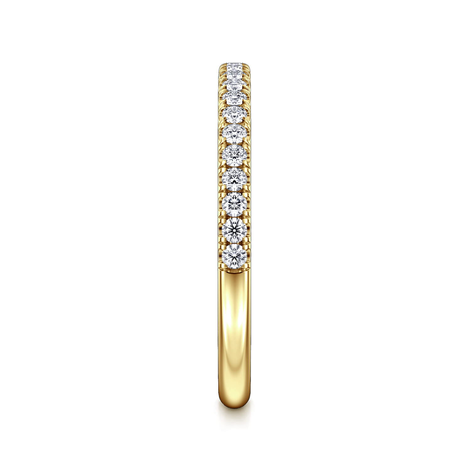 14K Yellow Gold Diamond Matching Wedding Band - 0.22 ct - Shot 4