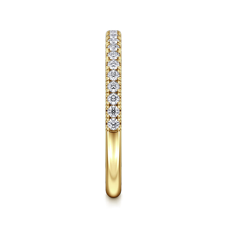14K Yellow Gold Diamond Matching Wedding Band - 0.22 ct - Shot 4