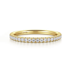 14K Yellow Gold Diamond Matching Wedding Band