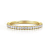 14K Yellow Gold Diamond Matching Wedding Band - 0.22 ct