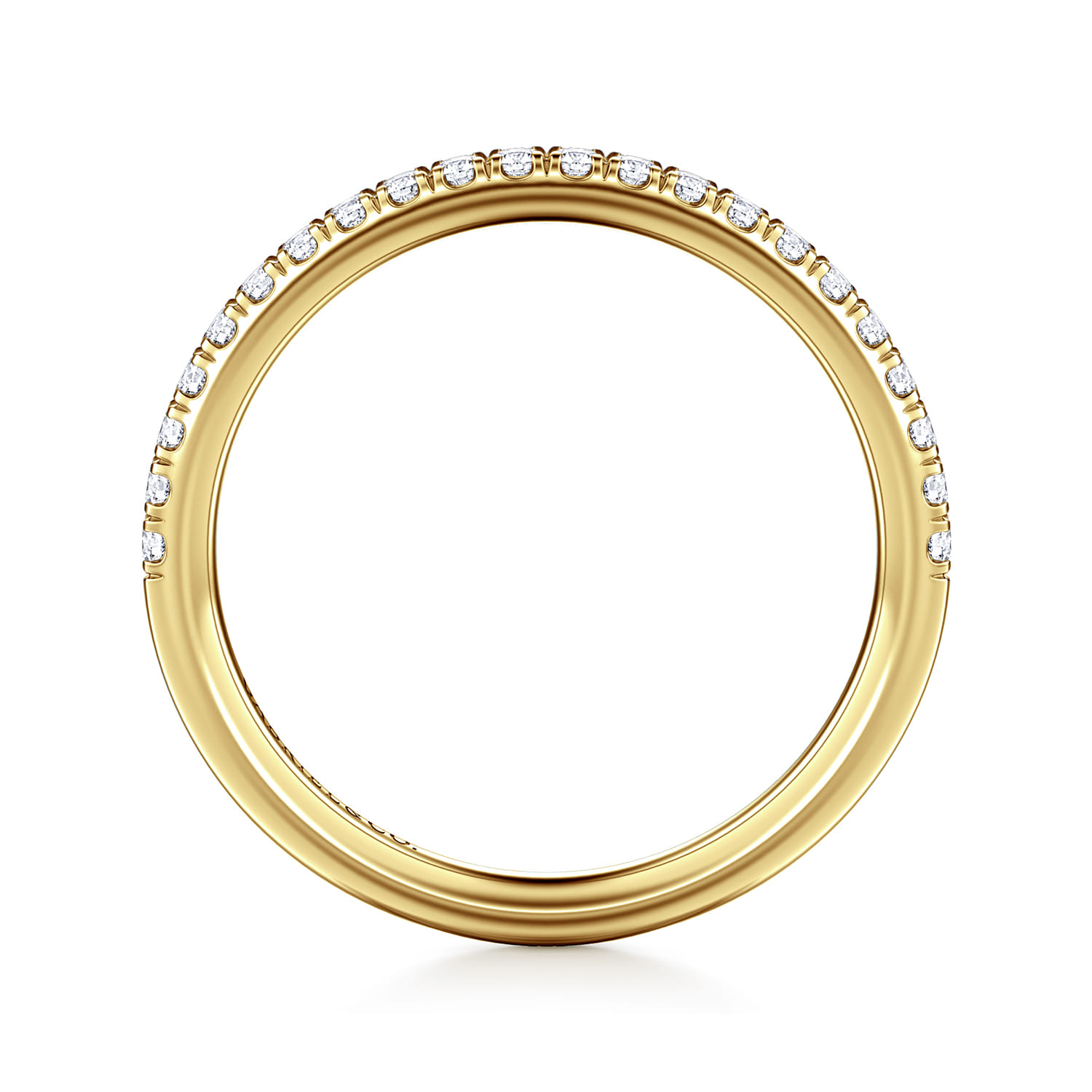 14K Yellow Gold Diamond Matching Wedding Band - 0.22 ct - Shot 2