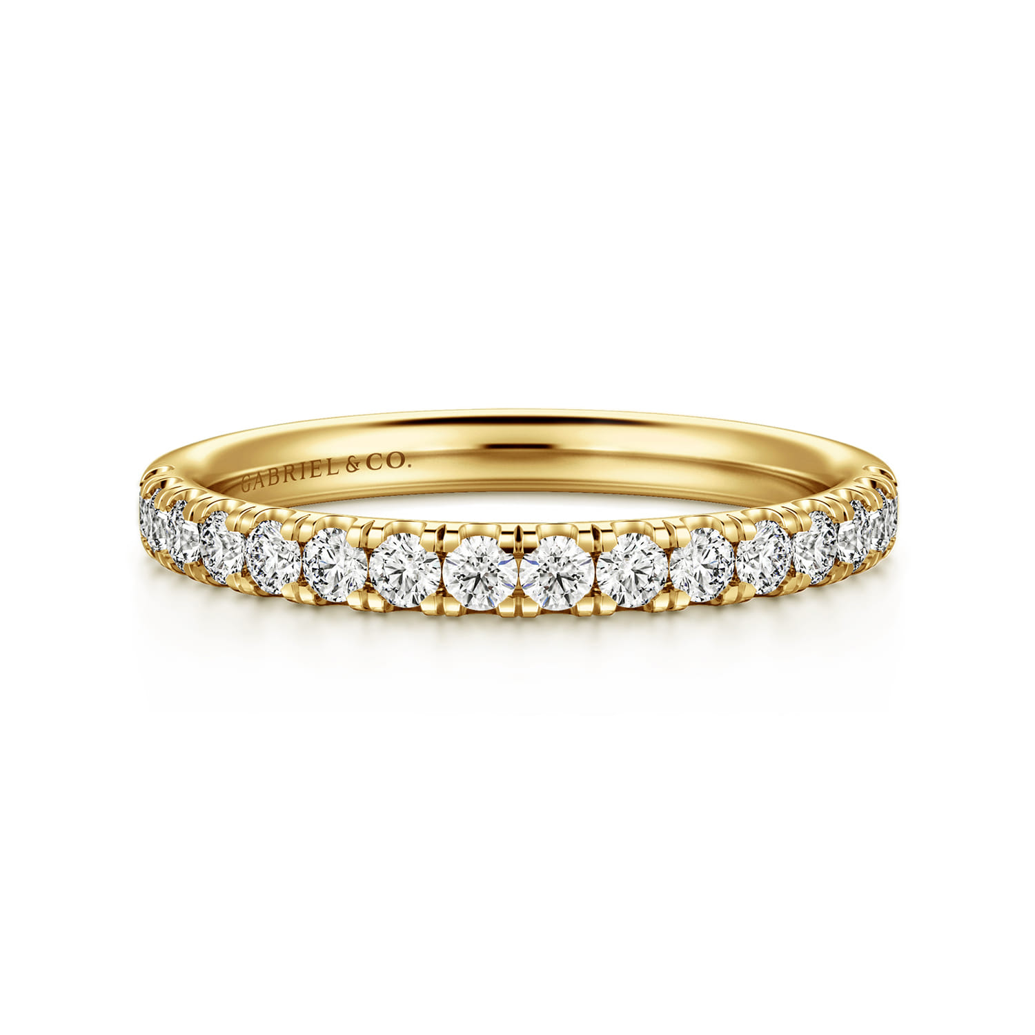 14K Yellow Gold Diamond Matching Wedding Band - 0.4 ct - Shot 1
