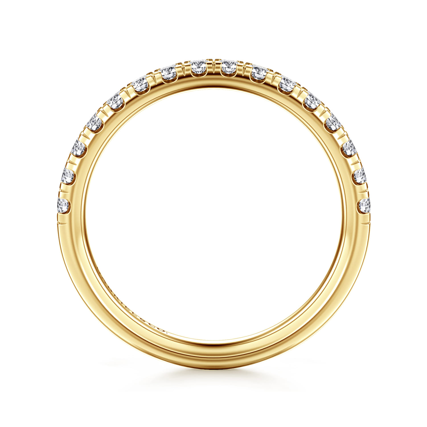 14K Yellow Gold Diamond Matching Wedding Band - 0.4 ct - Shot 2