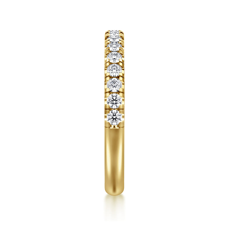 14K Yellow Gold Diamond Matching Wedding Band - 0.4 ct - Shot 4