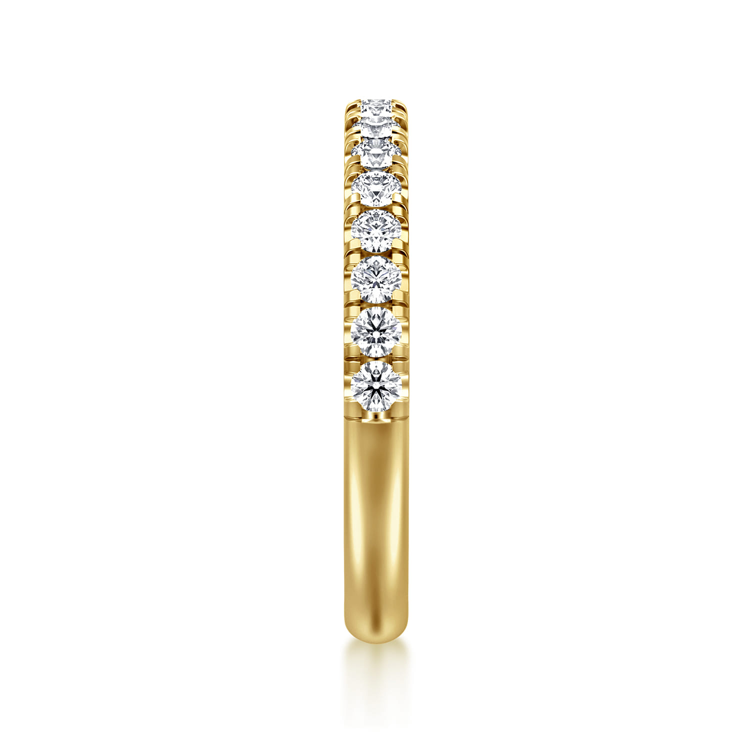 14K Yellow Gold Diamond Matching Wedding Band - 0.4 ct - Shot 4