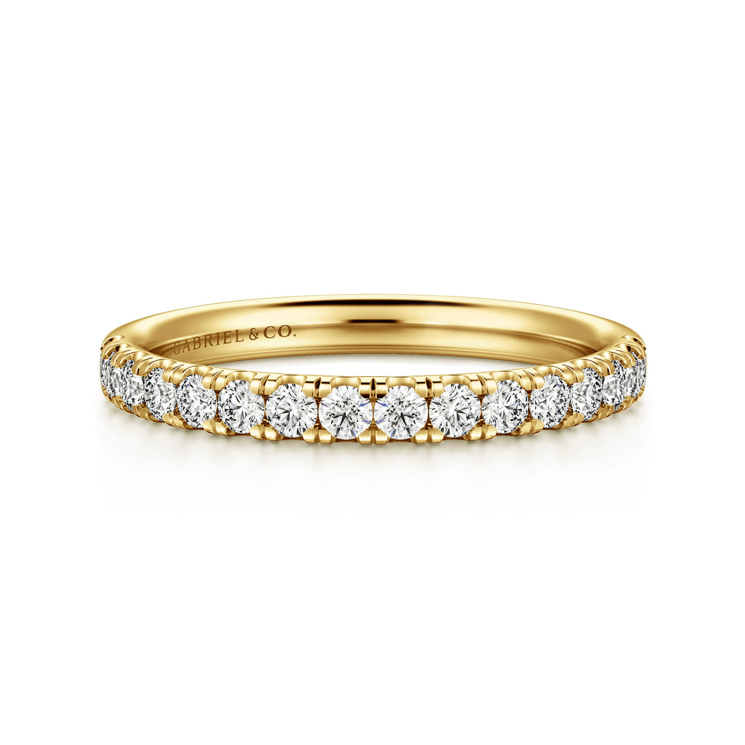 14K Yellow Gold Diamond Matching Wedding Band - 0.4 ct - Shot 1