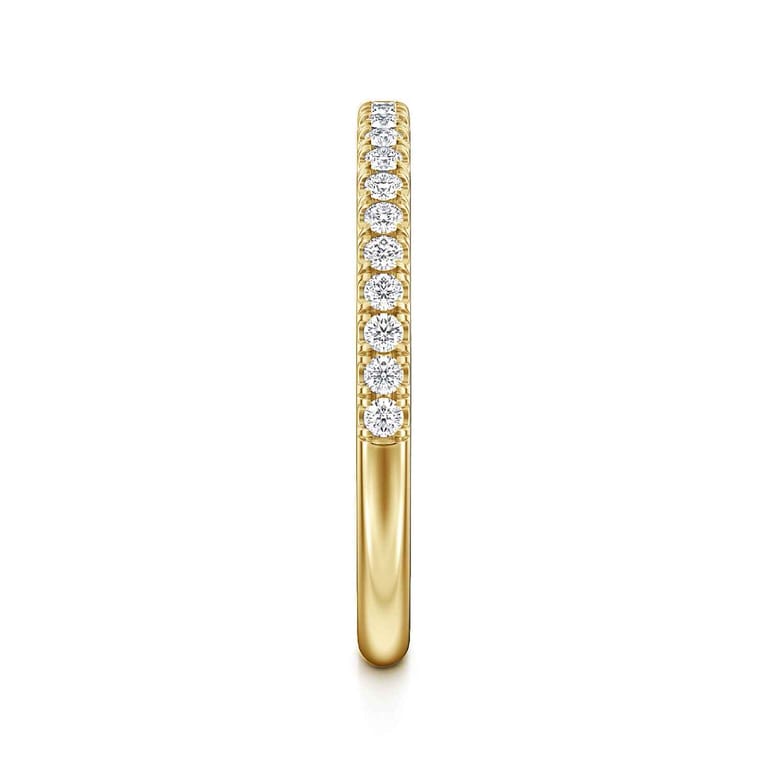 14K Yellow Gold Diamond Matching Wedding Band - 0.22 ct - Shot 4