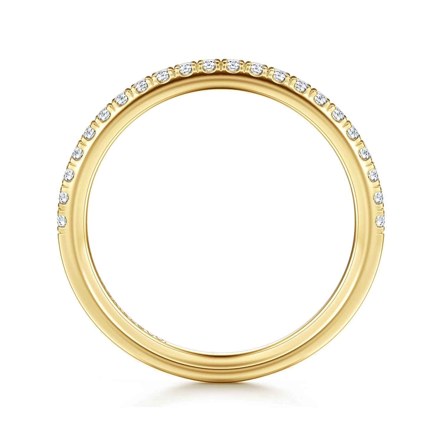 14K Yellow Gold Diamond Matching Wedding Band - 0.22 ct - Shot 2