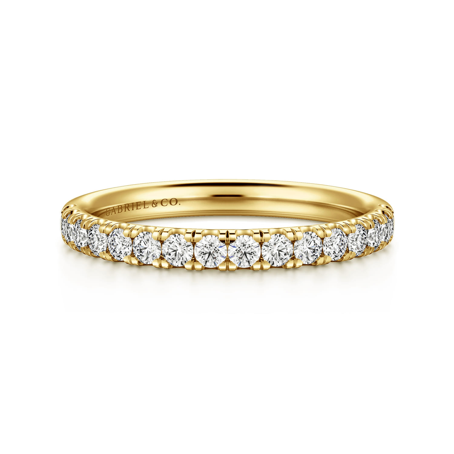 14K Yellow Gold Diamond Matching Wedding Band - 0.4 ct - Shot 1