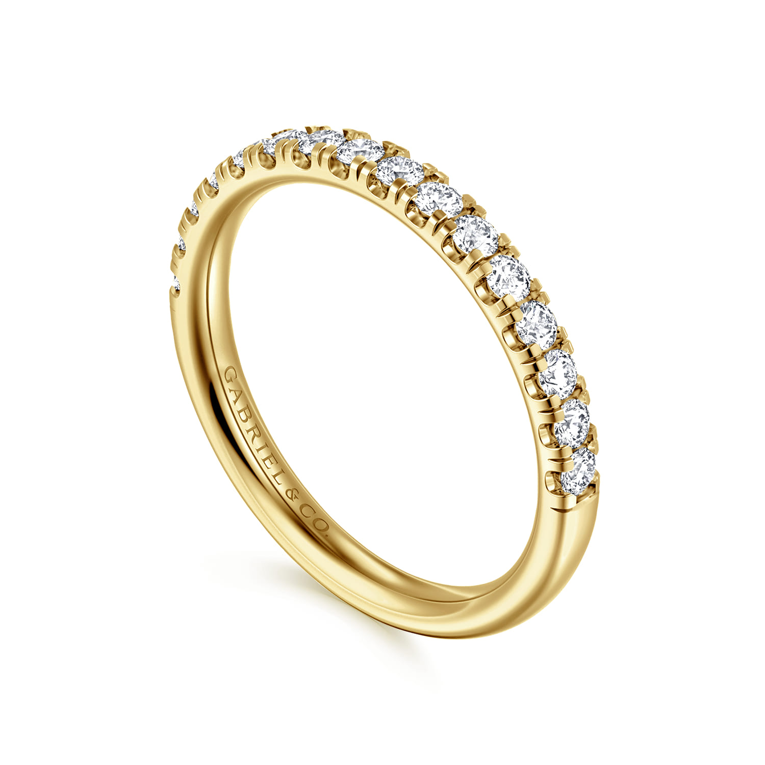 14K Yellow Gold Diamond Matching Wedding Band - 0.4 ct - Shot 3