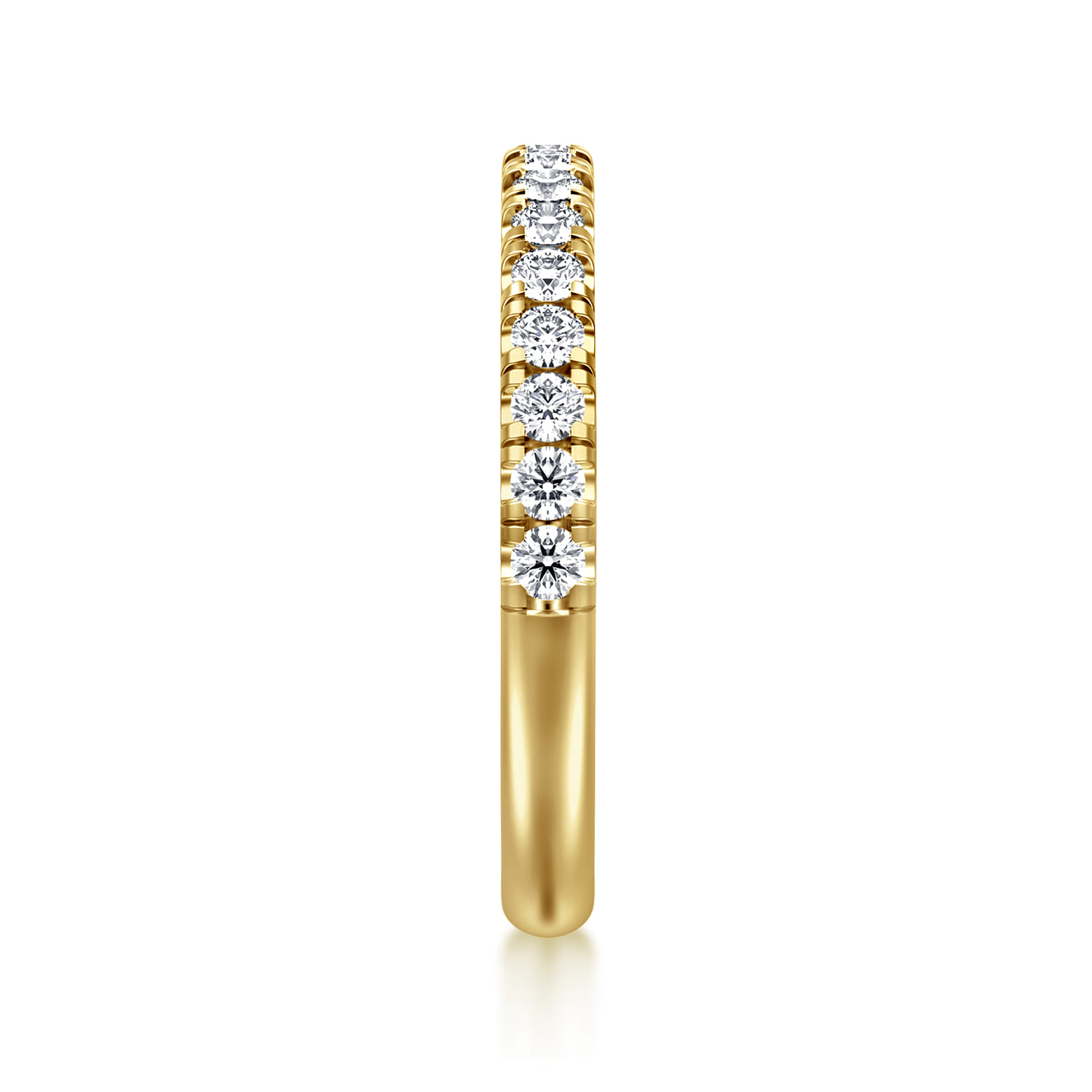14K Yellow Gold Diamond Matching Wedding Band - 0.4 ct - Shot 4