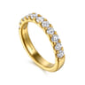 14K Yellow Gold Diamond Matching Wedding Band - 0.8 ct