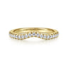 14K Yellow Gold Diamond Matching Wedding Band - 0.3 ct