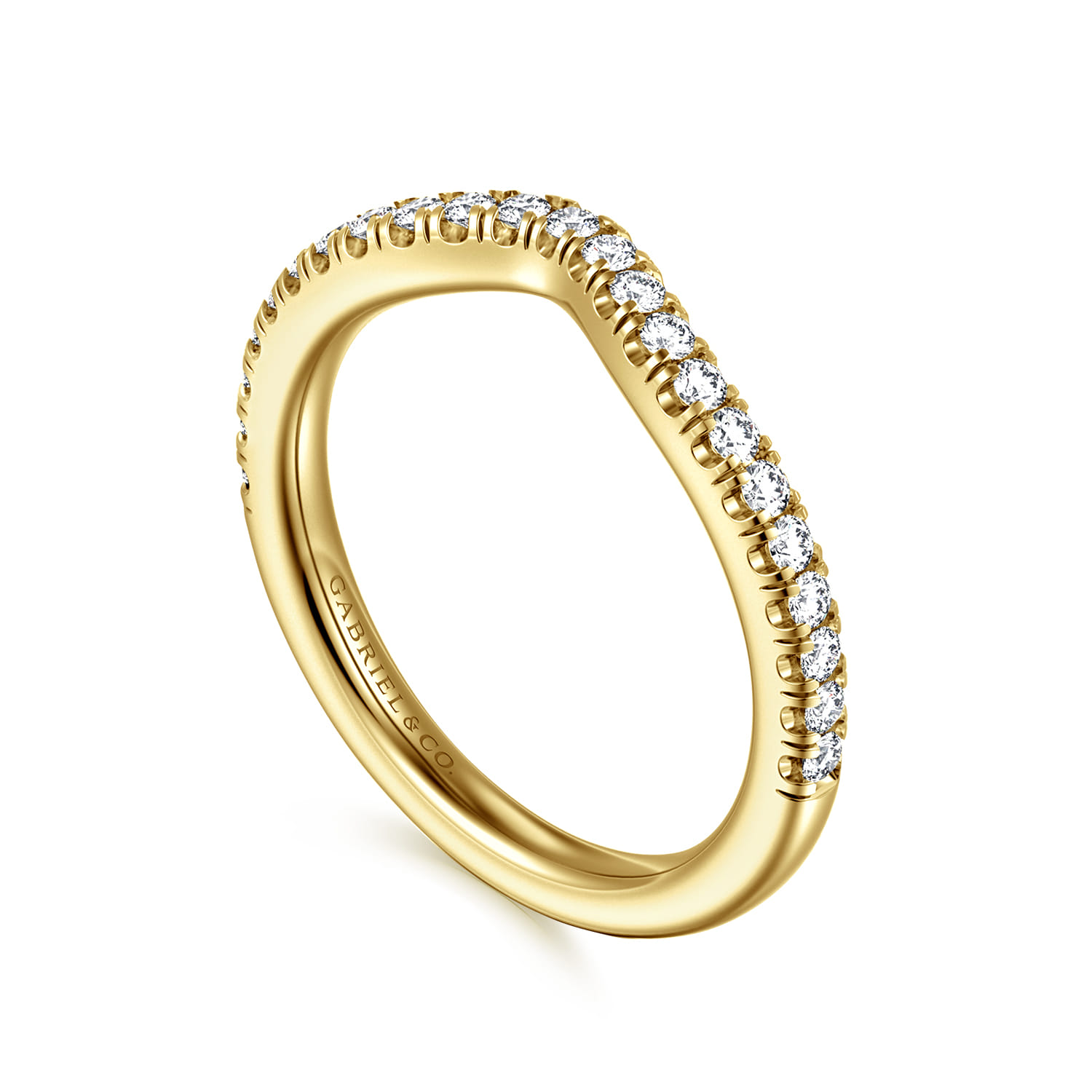 14K Yellow Gold Diamond Matching Wedding Band - 0.3 ct - Shot 3