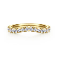 14K Yellow Gold Diamond Matching Wedding Band