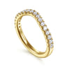 14K Yellow Gold Diamond Matching Wedding Band - 0.45 ct