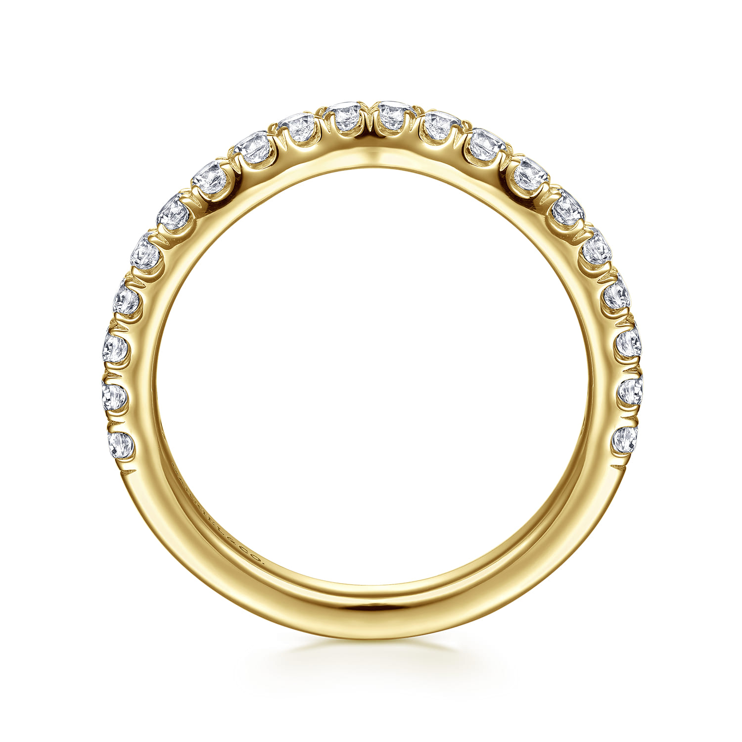 14K Yellow Gold Diamond Matching Wedding Band - 0.5 ct - Shot 2