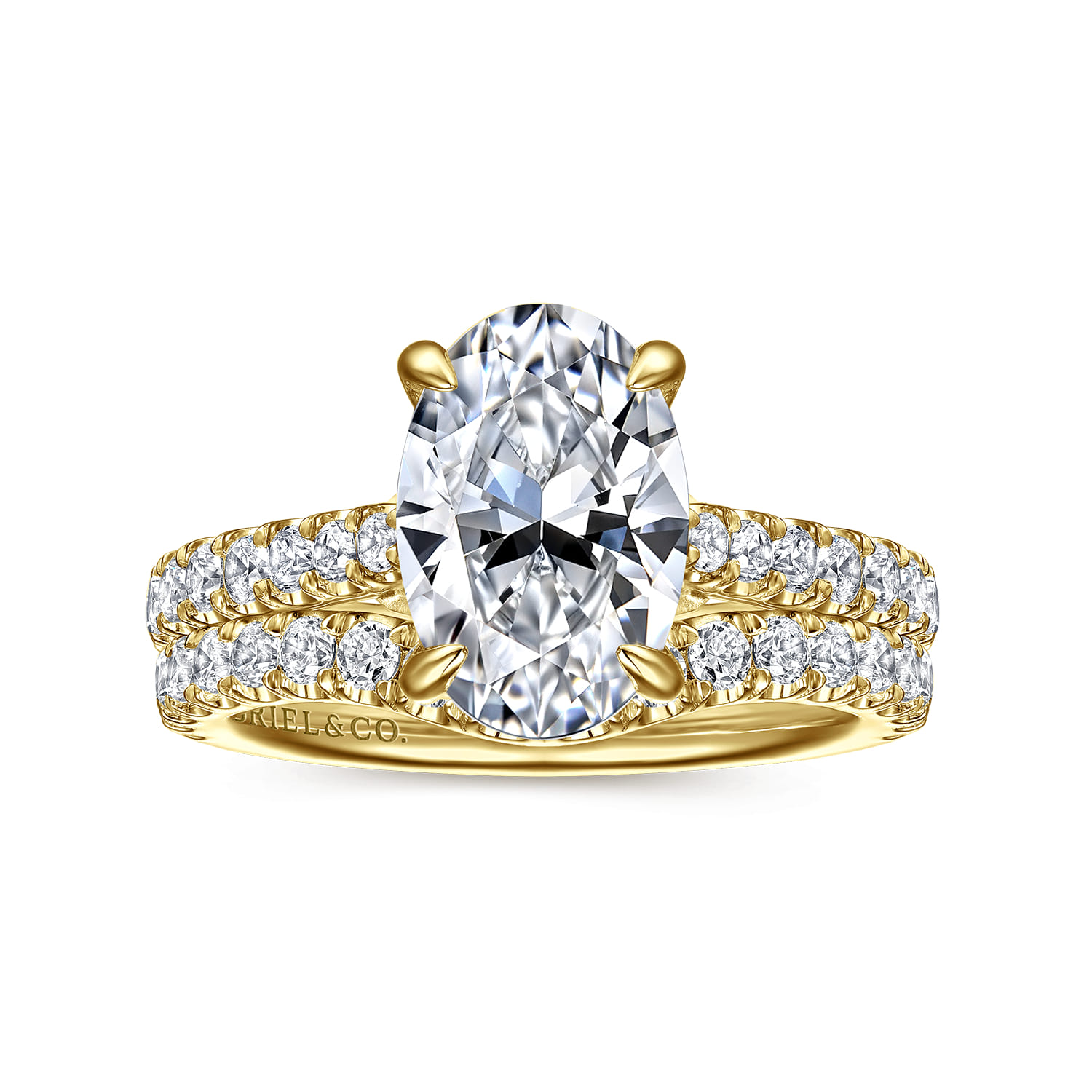 14K Yellow Gold Diamond Matching Wedding Band - 0.5 ct - Shot 4