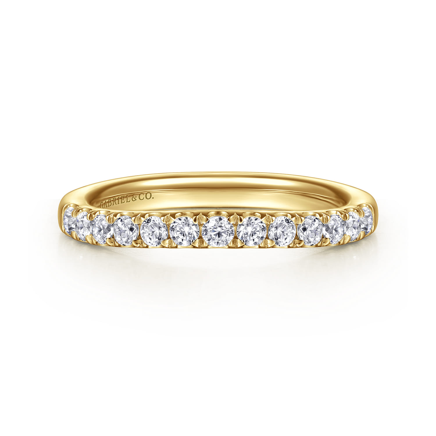 14K Yellow Gold Diamond Matching Wedding Band - 0.4 ct - Shot 1
